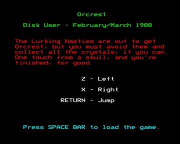 Orcrest (19xx)(-) screen shot title